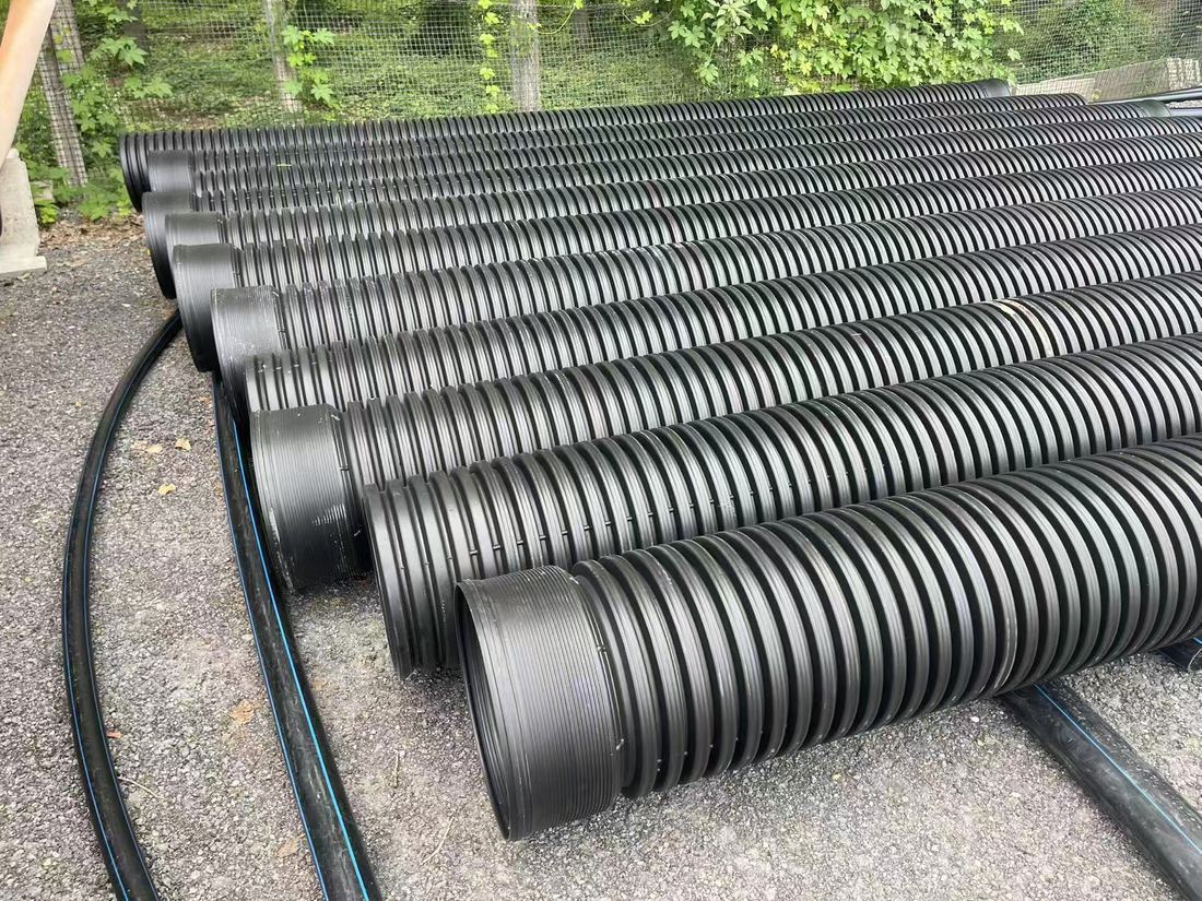 HDPE double wall corrugated pipe
